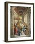 Italy, Siena, Cathedral, Piccolomini Library, Coronation of Pope Pius II-null-Framed Giclee Print