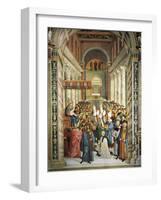 Italy, Siena, Cathedral, Piccolomini Library, Coronation of Pope Pius II-null-Framed Giclee Print