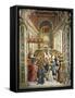 Italy, Siena, Cathedral, Piccolomini Library, Coronation of Pope Pius II-null-Framed Stretched Canvas