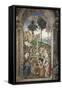 Italy, Siena, Cathedral, Piccolomini Library, Enea Silvio Piccolomini, Bishop of Siena-Bernardino Pinturicchio-Framed Stretched Canvas