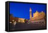 Italy, Siena. Medieval Piazza del Campo square-Jaynes Gallery-Framed Stretched Canvas