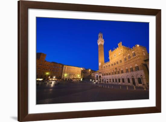 Italy, Siena. Medieval Piazza del Campo square-Jaynes Gallery-Framed Photographic Print