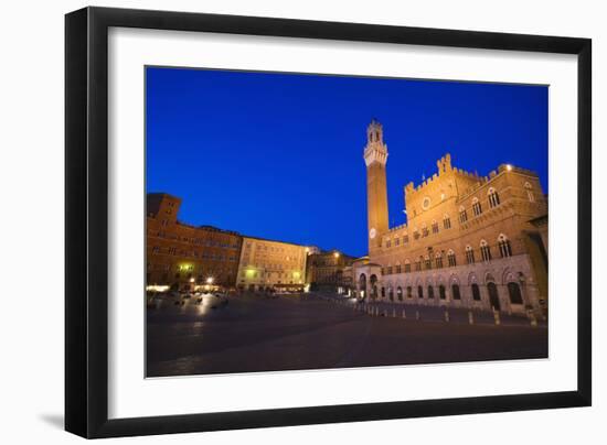 Italy, Siena. Medieval Piazza del Campo square-Jaynes Gallery-Framed Photographic Print