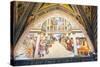 Italy, Siena, Siena Cathedral, Baptistery Apse, Fresco, Interior-Samuel Magal-Stretched Canvas