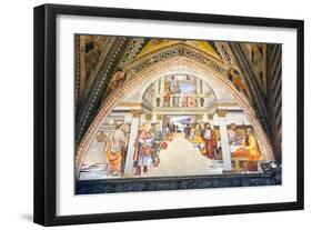 Italy, Siena, Siena Cathedral, Baptistery Apse, Fresco, Interior-Samuel Magal-Framed Photographic Print