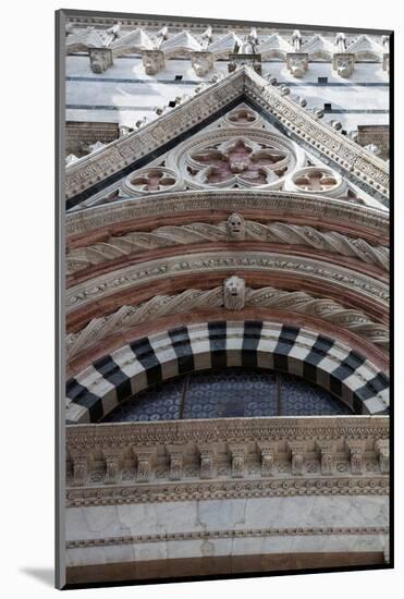 Italy, Siena, Siena Cathedral, Baptistery Facade, Gable and Tympanum-Samuel Magal-Mounted Photographic Print