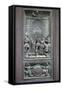 Italy, Siena, Siena Cathedral, Bronze Door Relief-Samuel Magal-Framed Stretched Canvas