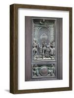 Italy, Siena, Siena Cathedral, Bronze Door Relief-Samuel Magal-Framed Photographic Print