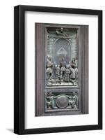 Italy, Siena, Siena Cathedral, Bronze Door Relief-Samuel Magal-Framed Photographic Print