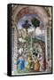 Italy, Siena, Siena Cathedral, Enea Silvio Piccolomini and Emperor Frederick III-Samuel Magal-Framed Stretched Canvas