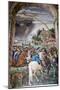 Italy, Siena, Siena Cathedral, Fresco, Aeneas Silvio Piccolomini leaves for the Council of Basel.-Samuel Magal-Mounted Photographic Print