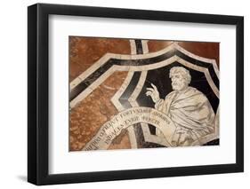 Italy, Siena, Siena Cathedral, Museum, Inlaid marble Mosaic Floor-Samuel Magal-Framed Photographic Print