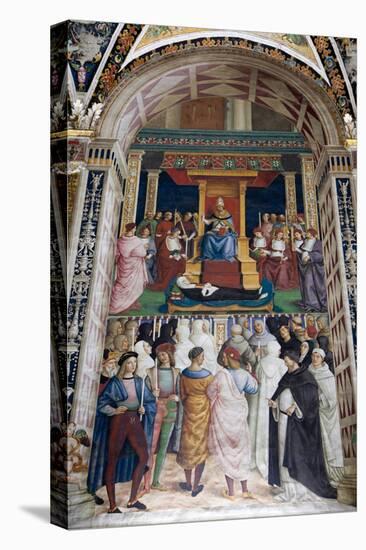 Italy, Siena, Siena Cathedral, Pius II canonizes Saint Catherine of Siena-Samuel Magal-Stretched Canvas