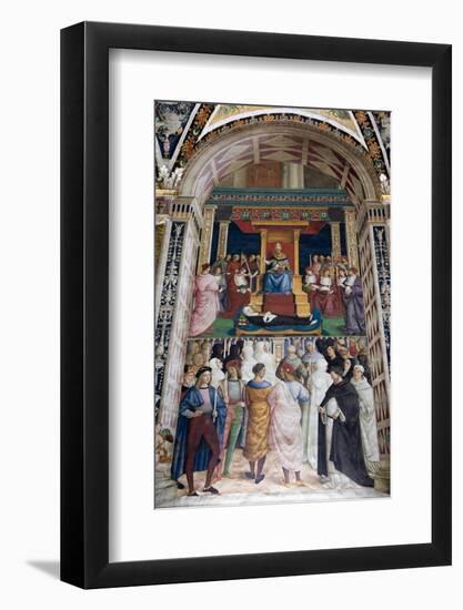 Italy, Siena, Siena Cathedral, Pius II canonizes Saint Catherine of Siena-Samuel Magal-Framed Photographic Print