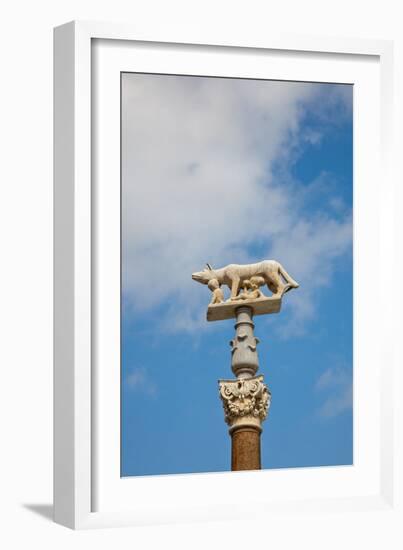 Italy, Siena, Siena Cathedral, Statue of Romulus and Remus-Samuel Magal-Framed Photographic Print