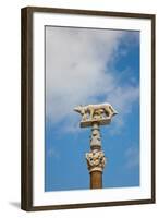 Italy, Siena, Siena Cathedral, Statue of Romulus and Remus-Samuel Magal-Framed Photographic Print