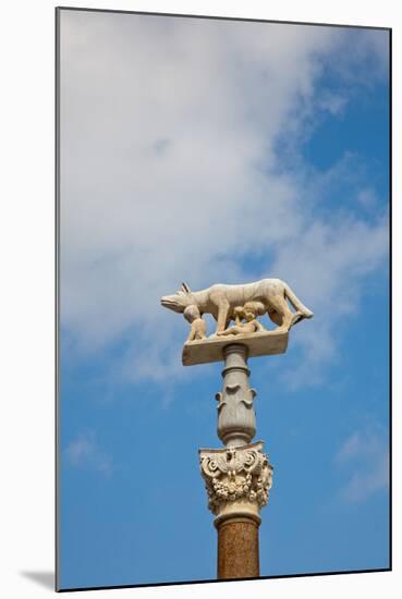 Italy, Siena, Siena Cathedral, Statue of Romulus and Remus-Samuel Magal-Mounted Photographic Print