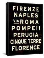 Italy Sign-null-Framed Stretched Canvas