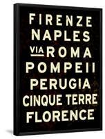 Italy Sign-null-Framed Poster