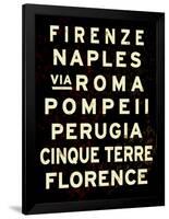 Italy Sign-null-Framed Poster