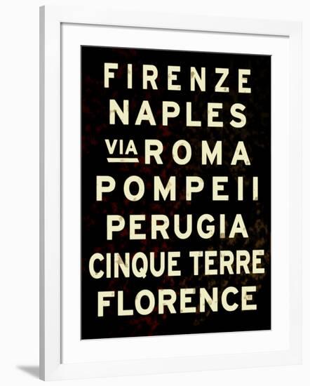 Italy Sign-null-Framed Art Print