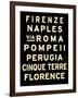 Italy Sign-null-Framed Art Print