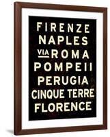 Italy Sign-null-Framed Art Print