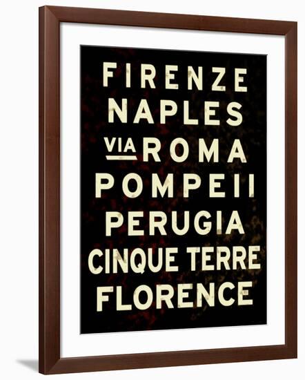 Italy Sign-null-Framed Art Print