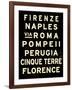 Italy Sign-null-Framed Art Print