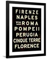 Italy Sign-null-Framed Art Print