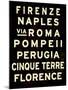 Italy Sign-null-Mounted Art Print