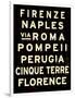 Italy Sign-null-Framed Art Print