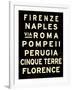 Italy Sign-null-Framed Premium Giclee Print