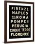 Italy Sign-null-Framed Premium Giclee Print