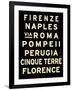 Italy Sign-null-Framed Premium Giclee Print