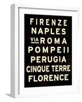 Italy Sign-null-Framed Art Print