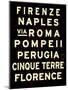 Italy Sign-null-Mounted Art Print