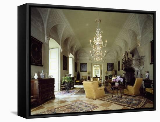 Italy, Somma Lombardo, Castello Visconti Di San Vito, Hall of Prometheus' Fireplace-null-Framed Stretched Canvas