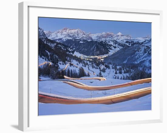 Italy, South Tirol, Gršdner Col, Mountain Pass, Colfosco, Corvara, Cunturines Point-Rainer Mirau-Framed Photographic Print