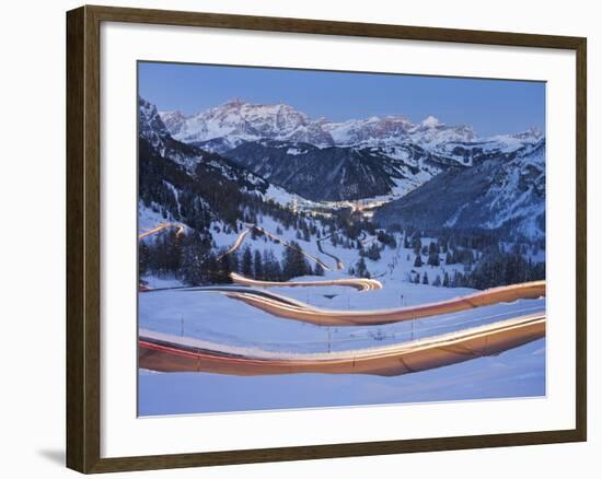 Italy, South Tirol, Gršdner Col, Mountain Pass, Colfosco, Corvara, Cunturines Point-Rainer Mirau-Framed Photographic Print