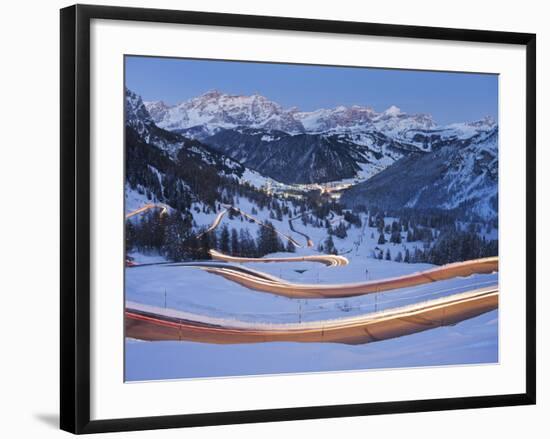 Italy, South Tirol, Gršdner Col, Mountain Pass, Colfosco, Corvara, Cunturines Point-Rainer Mirau-Framed Photographic Print