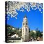 Italy, South Tirol, Merano, Church St Nicholas, Spring, (M)-Ludwig Mallaun-Stretched Canvas