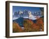 Italy, South Tirol, the Dolomites, Autumn Scenery, Geislerspitzen-Thonig-Framed Photographic Print