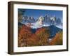 Italy, South Tirol, Villnš§tal, the Dolomites, Geislerspitzen, Trees, Autumn-Thonig-Framed Photographic Print