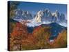 Italy, South Tirol, Villnš§tal, the Dolomites, Geislerspitzen, Trees, Autumn-Thonig-Stretched Canvas