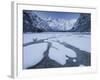 Italy, South Tyrol, Alto Adige, Lake DŸrrsee, Monte Cristallo, Snow-Rainer Mirau-Framed Photographic Print