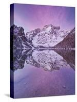 Italy, South Tyrol, Alto Adige, Pragser Wildsee (Lake), Natural Reserve of Fanes-Sennes-Prags-Rainer Mirau-Stretched Canvas