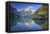 Italy, South Tyrol, Bolzano, Braies Lake-Michele Falzone-Framed Stretched Canvas