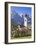 Italy, South Tyrol, Gr?Nertal, Dolomites, Kolfuschg, Church, Autumn-Thonig-Framed Photographic Print