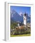 Italy, South Tyrol, Gr?Nertal, Dolomites, Kolfuschg, Church, Autumn-Thonig-Framed Photographic Print